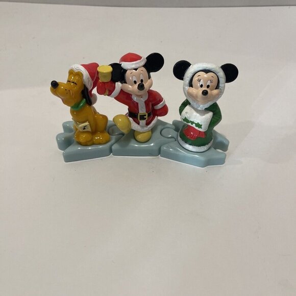 Mickey's Once Upon a Christmas McDonald's Collectible Toys Mickey Minnie & Pluto - Picture 1 of 12
